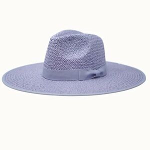 Olive & Pique Emma Blue Wide Brim Straw Hat